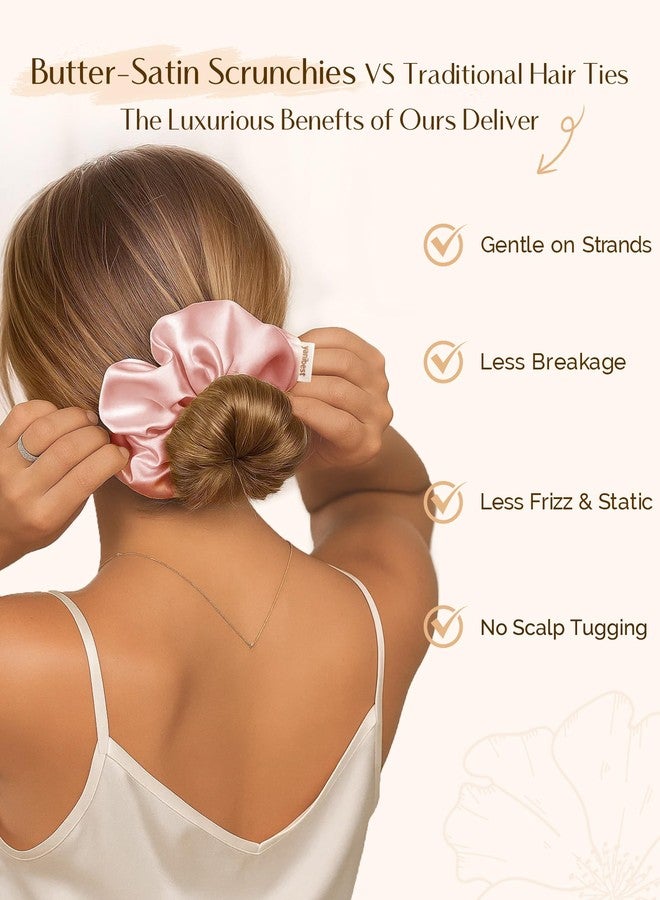Yanibest 8 Pcs Satin Scrunchies - Silk Scrunchies Ponytail Holders,Soft Satin Hair Ties No Damage,Hair Accessories for Women - Image 3
